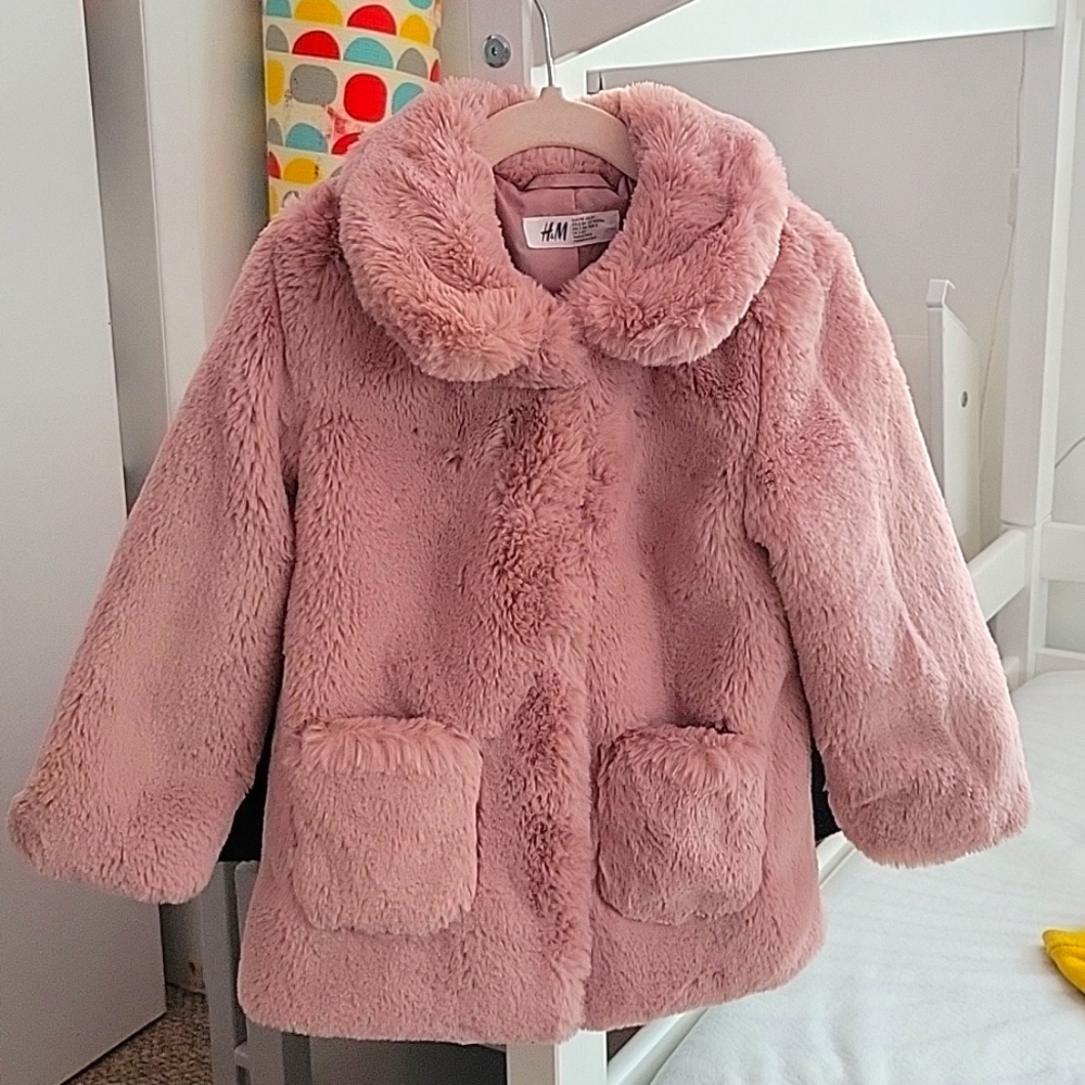 H&M Pink coat 3T, Old Navy Black Pea coat size 3T